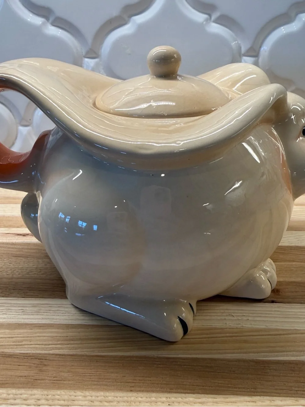 Magic Cabin Vintage Ceramic Bunny Rabbit Teapot Woodland Friends Cream Adorable!